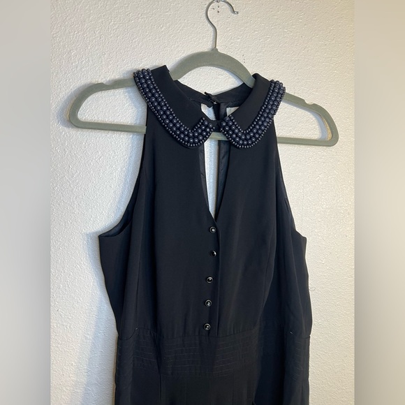 Anthropologie Elevenses Coraline Beaded Collar Jumpsuit - Picture 6 of 7